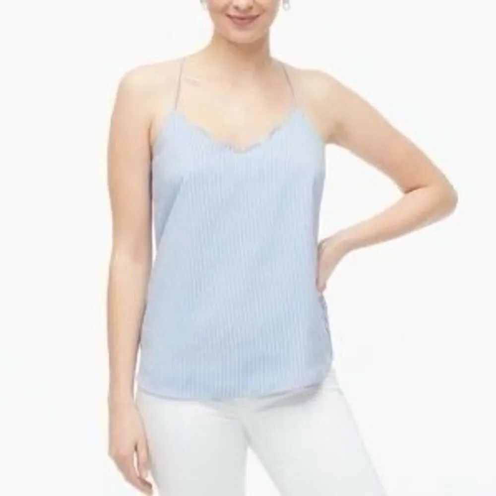 ✨J.Crew Striped scalloped cami sz 12 top✨